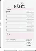 CARDAMONOLY Habit Tracker Notepad - 50 Page Tear off Planning Pad - 6 X 9 - High Performance Planner - Chore Chart for Adults - Weekly Planner