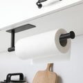 Theaoo Paper Towel Holder - under Cabinet Paper Towel Holder for Kitchen, Adhesive Paper Towel Roll Rack for Bathroom Towel, Wall Mounted Matte