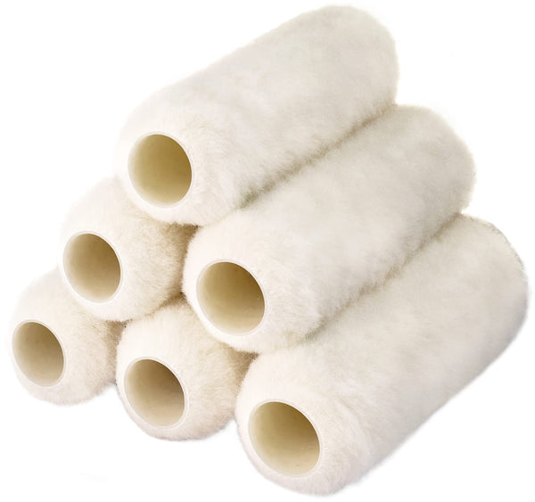 6Pcs Paint Roller Covers 9 Inch X 3/4" Nap, High Capacity Lambswool Roller Covers for Paint Rollers, Naps for Paint Roller Brush, House Painting