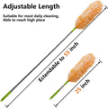 4 Pack Washable Electrostatic Duster, Extendable Pole 25" to 55", Feather Duster for Cleaning, Electrostatic Feather Duster