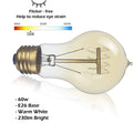 Jslinter 6-Pack Edison Light Bulb 60 Watt, Dimmable A19 Antique Vintage Old Fashioned E26 Incandescent Light Bulbs, Amber Warm White