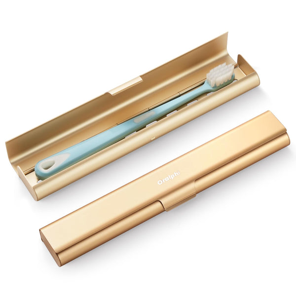 Aluminum Toothbrush Travel Case, Portable Travel Toothbrush Holder, Durable Manual Toothbrush Box Container for Traveling, Bathroom, Camping,