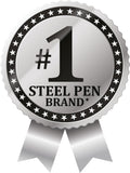 Zebra Pen F-301 Retractable Ballpoint Pen, Stainless Steel Barrel, Fine Point, 0.7Mm, Blue Ink, 2-Pack (27122)