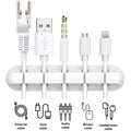 White Cable Clips, Cord Organizer Cable Management, Cable Organizers USB Cable Holder Wire Organizer Cord Clips, 2 Packs Cable Straps for Desk Car