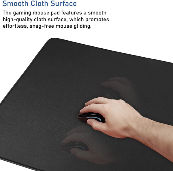 Large Extended Gaming Mouse Pad with Stitched Edges, (31.5X15.7In) Durable Non-Slip Natural Rubber Base, Waterproof Computer Keyboard Pad Mat for
