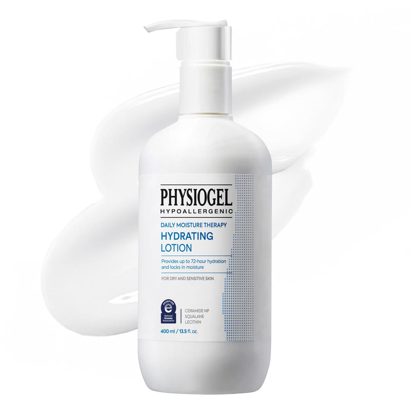 Physiogel Face and Body Lotion, Korean Skin Care, Provides 72 Hrs of Hydration for Dry Sensitive Skin, Fragrance-Free, Non-Comedogenic,
