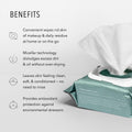 Hydropeptide Hydroactive Cleanse, Micellar Facial Cloths, Gently Cleanses Skin, Hydrating and Nourishing, 30 Count