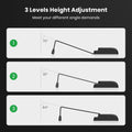 3 in 1 Keyboard Stand W/Wrist Rest and Storage Tray - Klearlook [Ultra Comfortable] PU Leather Wrist Pad & Acrylic Keyboard Riser, 16.9X7.3 Inch