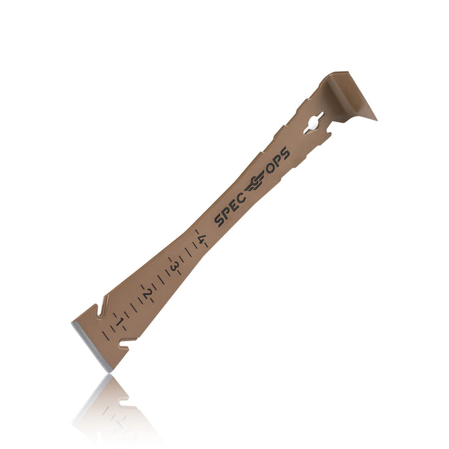 Spec Ops Tools 9.5" Trim Bar, Pry Bar, High Carbon Spring Steel, Built in Ruler and Pry Bar, Beveled Edges, Nail Puller,