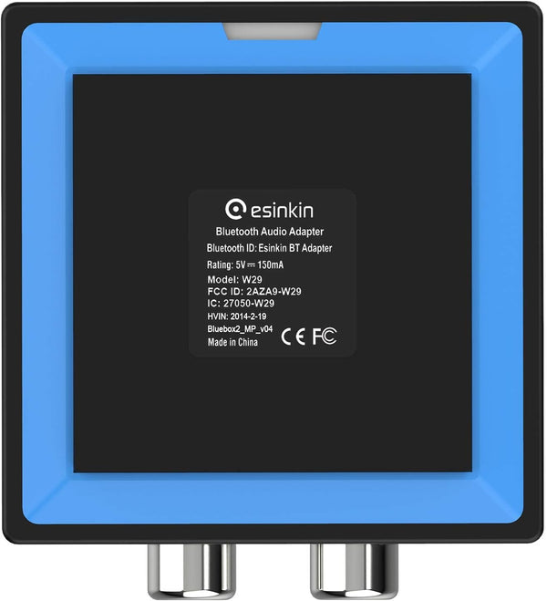 Esinkin Bluetooth Audio Adapter for Music Streaming Sound System, Wireless Audio Adapter Works with Smartphones and Tablets, Bluetooth Receiver