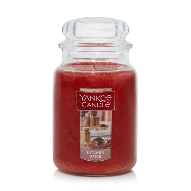 Yankee Candle Kitchen Spice Scented, Classic 22Oz Large Jar, Single Wick, over 110 Hours of Burn Time, Ideal for Home, Celebrations, Gifting