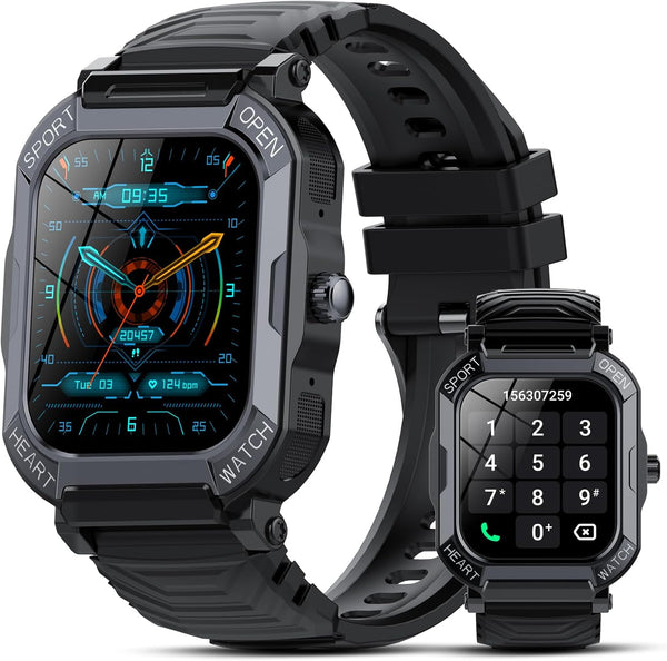 Smart Watch for Men Women (Answer/Make Call), 1.85â Fitness Watch, 113 Sports Modes Smartwatch with Heart Rate/Sleep Monitor, Pedometer, IP68
