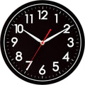 AKCISOT Wall Clock Modern Black Silent Non Ticking Wall Clocks Battery Operated 12 Inch, Small Analog Classic Clock Decorative for Bedroom,