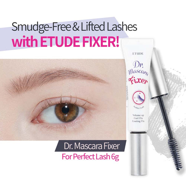 ETUDE Dr. Mascara Fixer for Perfect Lash (6G) | Long-Lasting Smudge-Proof Mascara Fixer with Care Effect | Eyelash Primer | Korean Makeup, Kbeauty