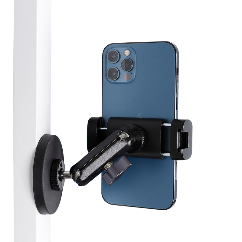 Gym Magnetic Phone Holder Mount with 360Â° Adjustable Dual Ballhead Magic Arm, Magnet Base Phone Mount for Gym Equipment, Refrigerator, or Any