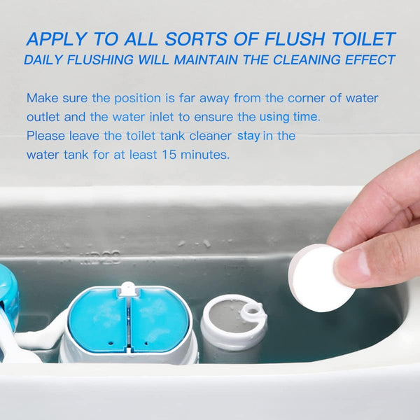 KIISIISO Toilet Bowl Cleaners Tablets(12 Pack), Household Lime Rust Removers, Automatic Toilet Tank Cleaner, with Sustained Release Technology for