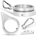 2" Large Flag Pole Rings, 2 Pcs Aluminum Alloy Spinning Flag Pole Ring Clips Swivels, 360Â° Rotating anti Wrap Flagpole Ring Hardware with