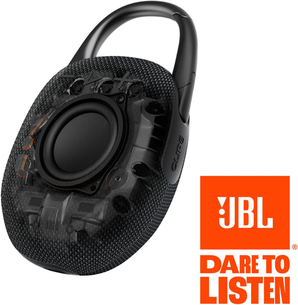 JBL Clip 5 - Ultra-Portable, Waterproof & Dustproof Bluetooth Speaker, Big Pro Sound with Punchy Bass, Integrated Carabiner, up to 12 Hours of