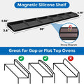 Hydream Stove Top for Silicone Shelf,30 Inch Magnetic Shelf over the Stove Spice Rack,Kitchen Shelf for above Stovetop Organizer Magnet Flat Back