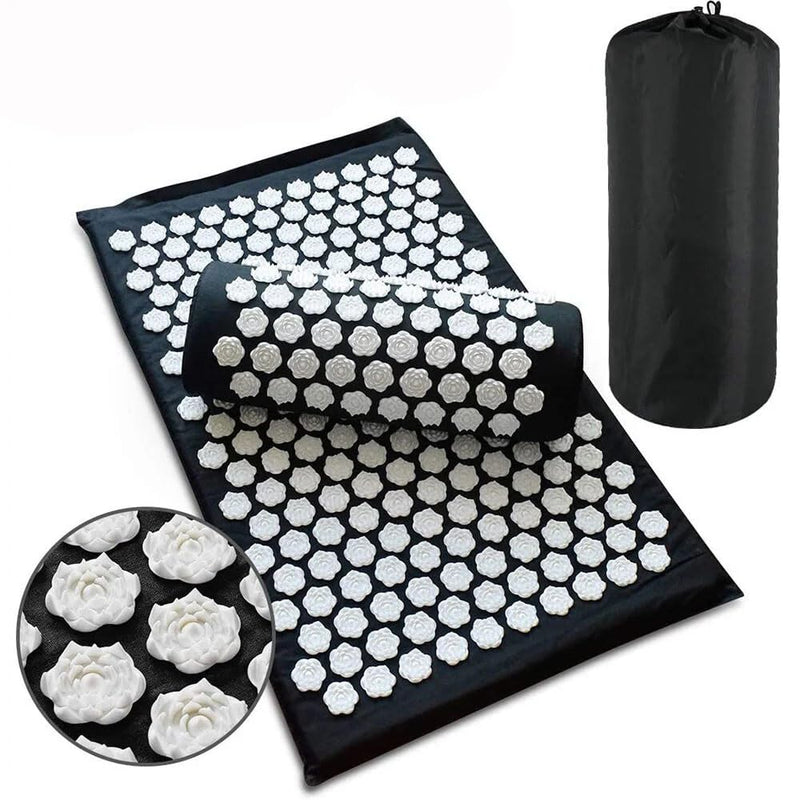Acupressure Mat Set, Acupuncture Point Massage Pillow, Relieving Back and Neck Pain, Muscle Relaxation and Stress Reduction, Sciatica Relief,