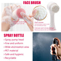 33PCS Makeup Foundation Brushes Tool Set with Sponges, Eyelash Curlers, Powder Puffs, Silicone Washing Bowls, Eye Aids, Nano Spray Bottles,