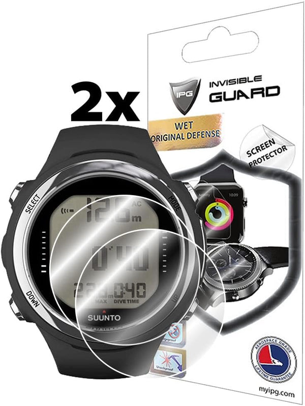 IPG for SUUNTO D4I - D4F Diving Watch Screen Protector (2 Units) Invisible Ultra HD Clear Film anti Scratch Guard-Smooth/Self-Healing/Bubble -Free