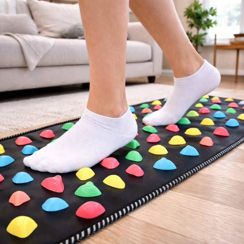 Long Foot Massage Mat 5.74Ft (68.9 X 13.78 Inches), Walk Stone Acupressure Pad for Feet, Acupoint Massager for Blood Circulation, Pain Relief,