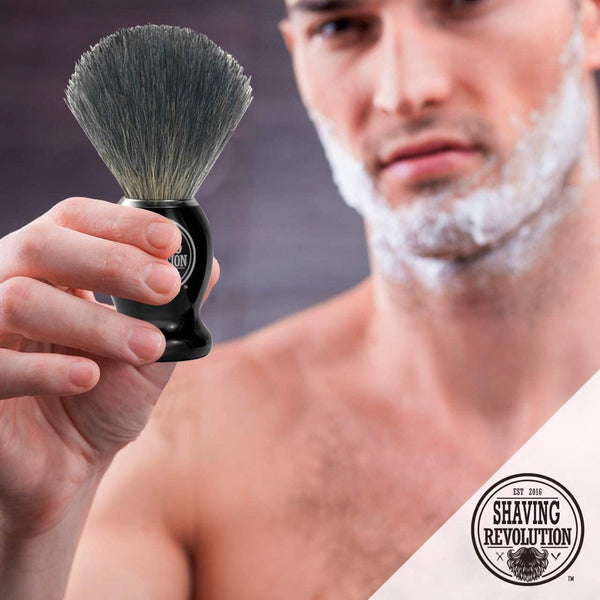 Viking Revolution Badger Hair Shaving Brush- Shave Brush for Wet Shave Using Shaving Cream & Soap- Best Shave of Your Life for Safety Razor,
