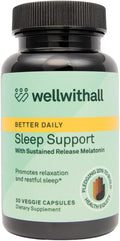 Sleep Support with Sustained-Release Melatonin | Includes L-Theanine and Ashwagandha | Promotes Relaxation and Sleep Quality | Supports Stress