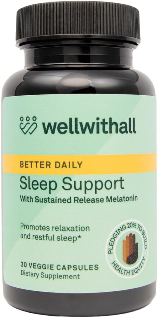 Sleep Support with Sustained-Release Melatonin | Includes L-Theanine and Ashwagandha | Promotes Relaxation and Sleep Quality | Supports Stress