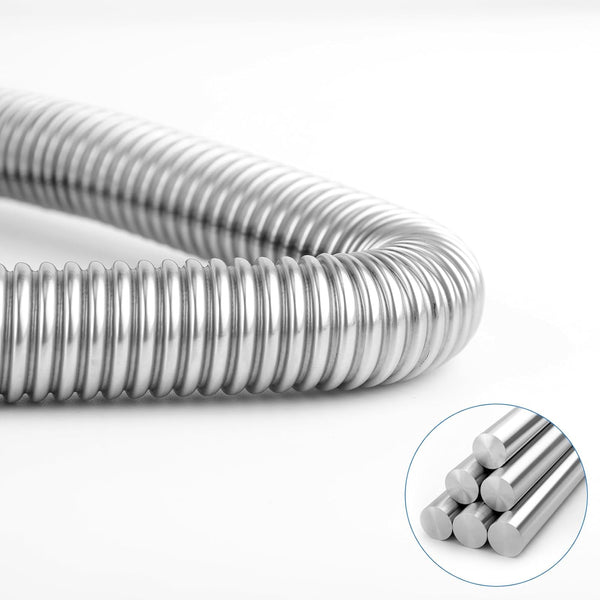 59In Diesel Heater Exhaust Pipe, 1" Inner Diameter Flexible Exhaust Tubing Stainless Steel Parking Air Heater Exhaust Hose Generator Exhaust
