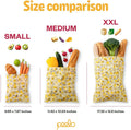 PEELO Beeswax Food Wrap Bag, Bee Wrap Sustainable Food Storage Wraps, Bees Bags Reusable, Beeswax Wraps for Food Reusable, Botanica Design, Medium