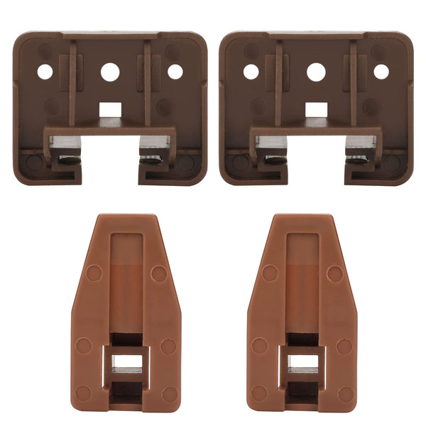 LONTAN DGSL01 Plastic Drawer Slides and Guides 2 Pack Drawer Replacement Part for Center Mount Cabinet Rails Plastic Guides for Dresser