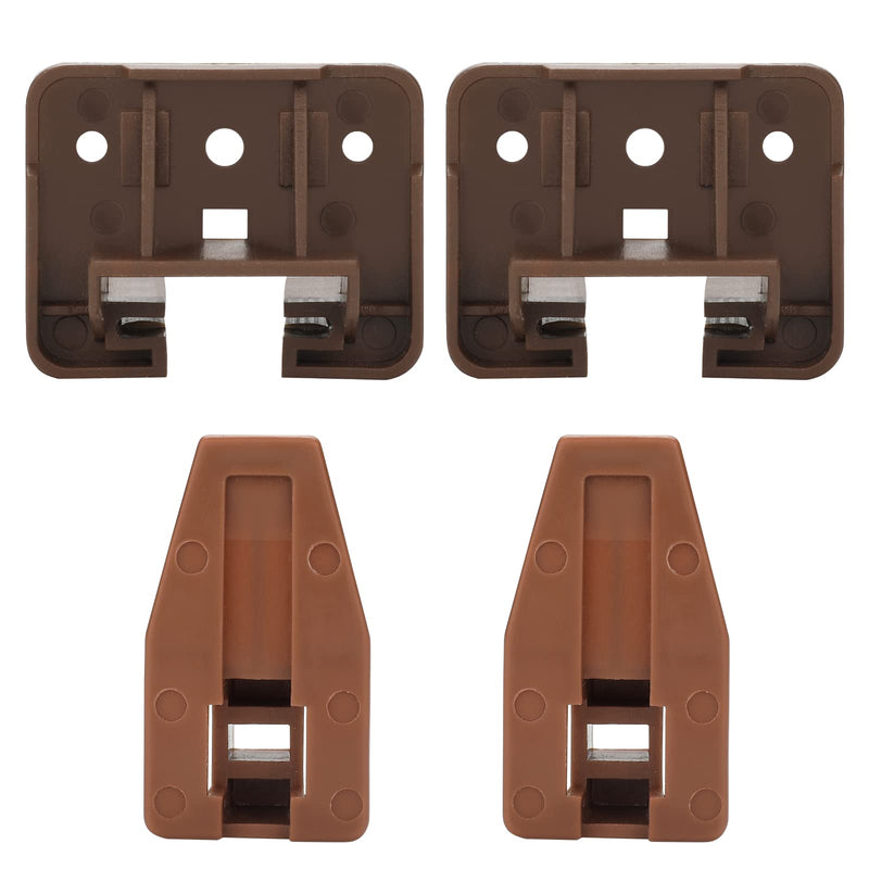 LONTAN DGSL01 Plastic Drawer Slides and Guides 2 Pack Drawer Replacement Part for Center Mount Cabinet Rails Plastic Guides for Dresser