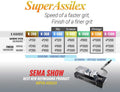 Super Assilex Flexible Sanding Sheets Job-Pak, Assorted K600-K1200, U191-150A, 6 Sheets + 1 M Hand Pad for Half Sheets