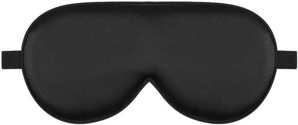 Alaska Bear Sleep Mask Silk Cover Eye Contour Built-In No Pressure for Sleeping, Upgrade over Conventional Flat Satin Eye Masks, Machine Washable (Black)