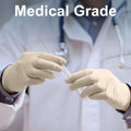Fifthpulse Medical Examination Latex Gloves - Extra Thick 4.5 Mil, Natural Color, Powder Free Disposable Gloves