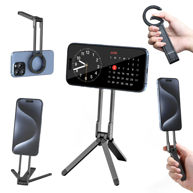 ULANZI MA30 Magnetic Phone Tripod Stand for Iphone - Aluminium Maglock Smartphone Mini Tripod Pocket Cell Phone Stand Du