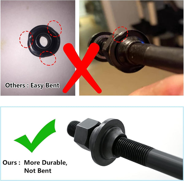MTB Quick Release Bicycle Hub, Road Mountain Bike Front & Rear Axle Hollow Shaft Set with Standard Spacing (1 Pair, 4 Piece)