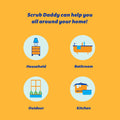 Scrub Daddy Sponge - Dye Free - Scratch-Free Scrubber for Dishes and Home, Odor Resistant, Soft in Warm Water, Firm in Cold, Deep Cleaning,