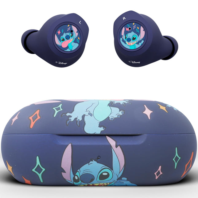 Disney Lilo and Stitch Bluetooth Earbuds W/Charging Case- Wireless Headphones W/Built-In Mic+ up to 30 Hrs Playtime- Lil