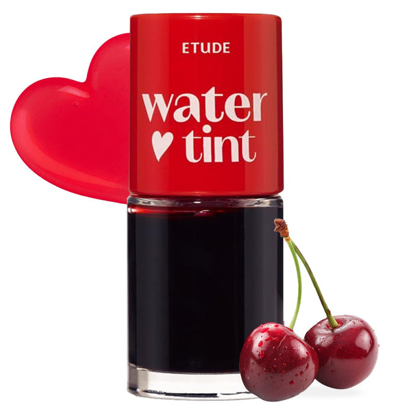 ETUDE Dear Darling Water Tint - Cherry Ade (9G) | Vivid Color Lip Stain with Moisturizing Weightless & Non-Sticky Finish Lip Stain | Smudge-Proof