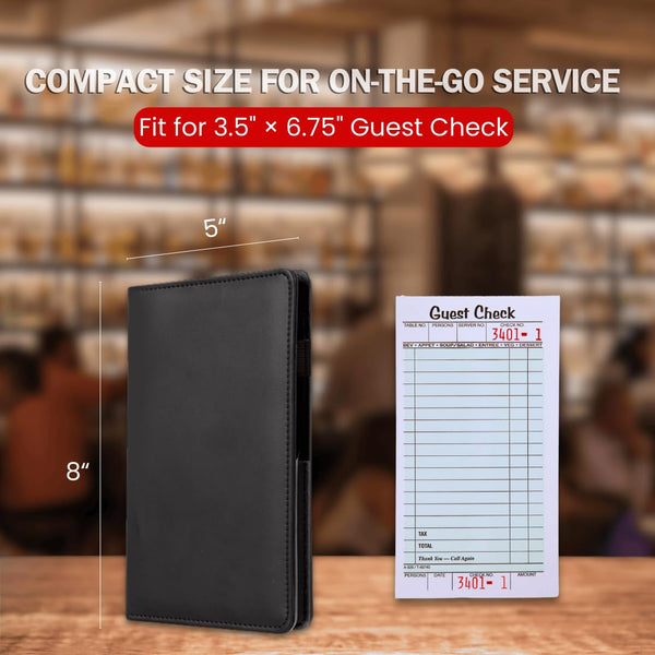 LINTRU Server Book, Durable Construction Server Books for Waitress, Efficient Organization Waitress Book, Compact and Convenient Waitress Books
