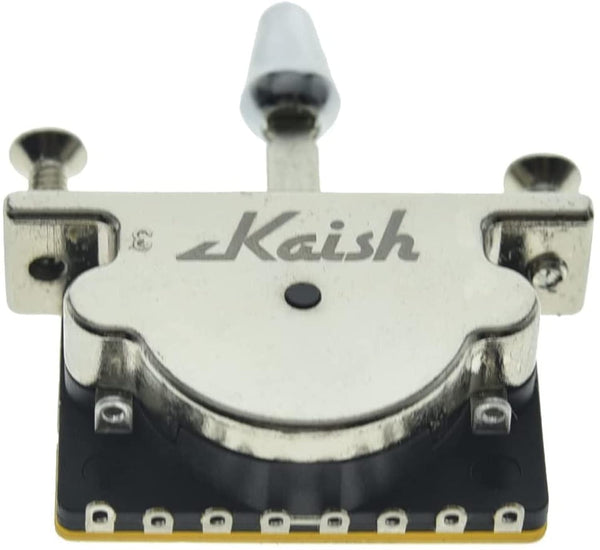 KAISH Heavy Duty 5 Way Guitar Pickup Lever Switch Guitar Pickup Selector Switch for Strat Tele with Plastic Chrome Tip