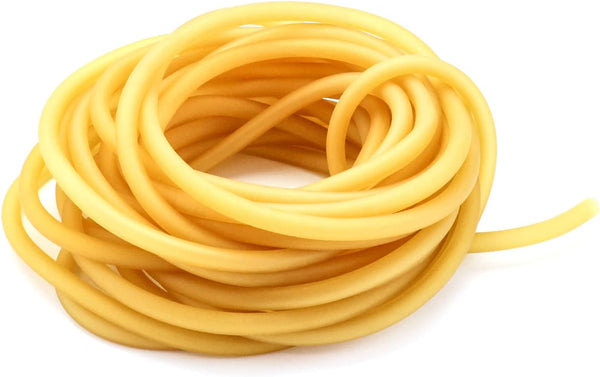 QWORK 33FT 3/8" OD 1/4" ID Natural Latex Rubber Tubing Surgical Tube for Home, Hospital, Laboratory