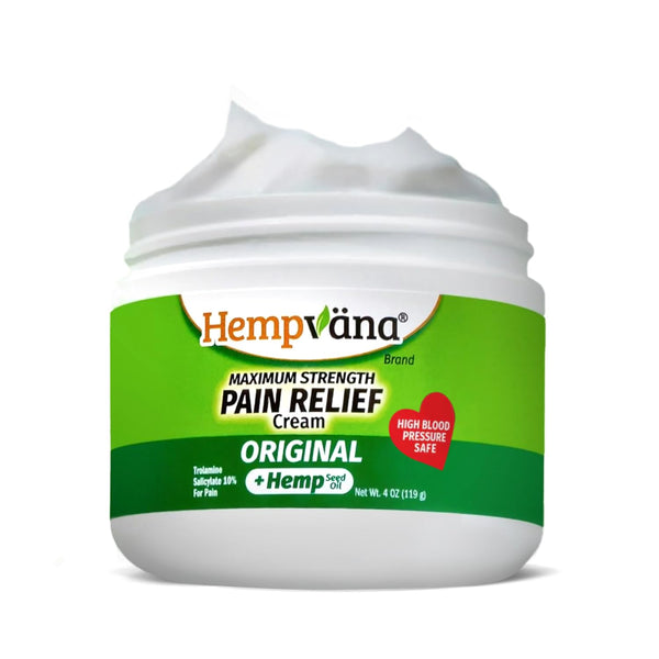 Hempvana Maximum Strength Relief Cream. Hemp Seed Oil for Muscles & Joints, AS-SEEN-ON-TV, Odor-Free, Non-Greasy, Long-Lasting Relief