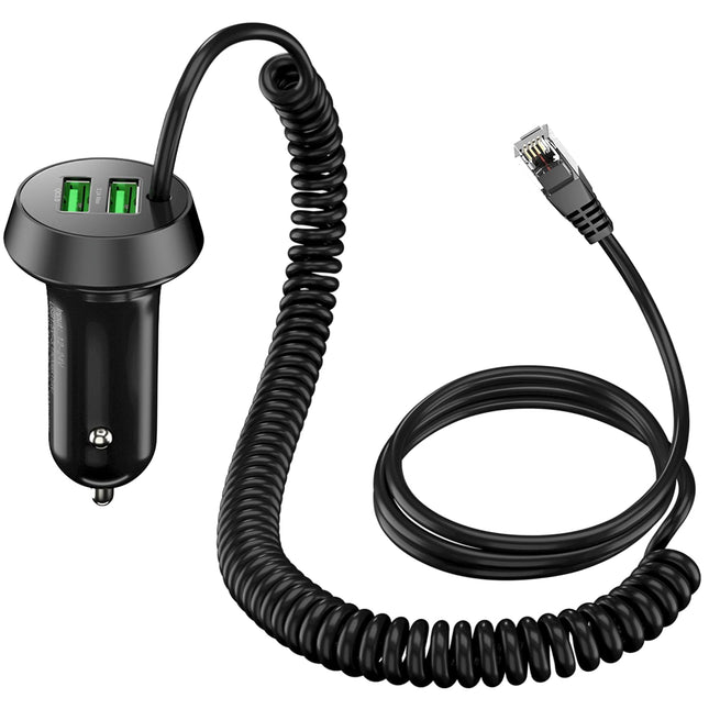 Radar Detector Power Cord with Dual USB Charger Ports - Replacement Power Adapter Compatible with Valentine One, Escort,
