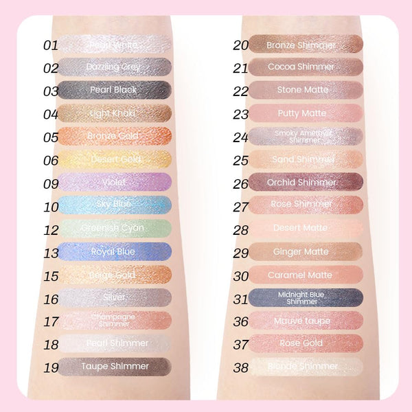 Kaely 2In1 Cream Eye Shadow Brightener Sticks, Pearl White Eyeliner Pencil Shimmer, Eyeshadow Applicator Stick Waterproof Pigmented, Eye Shadow