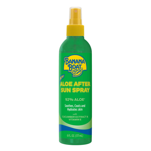 Banana Boat Aloe after Sun Spray, 6Oz | Aloe Vera Spray with Cucumber Extract and Vitamin E, after Sun Care for Sunburn Relief, 6Oz