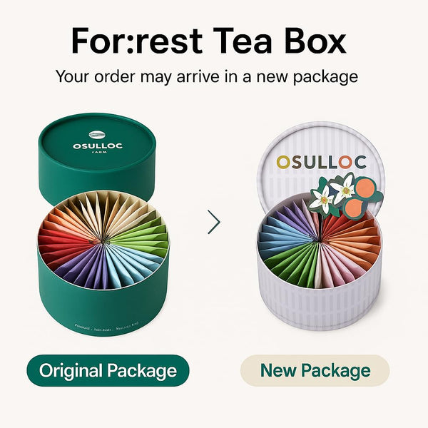Osulloc For:Rest Tea Box (42 Count, 6 Types X 6Ea,) Exquisite & Unique Gift Idea for Tea Lover, Variety Gift Box Sampler, 6 Unique Blended Tea
